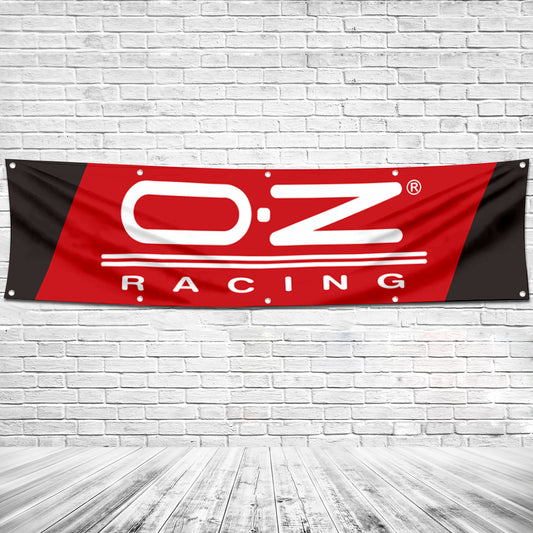 Fyon Car Motor Wheels Garage Shop Decor Banner Works for OZ Racing Flag 2x8 Feet