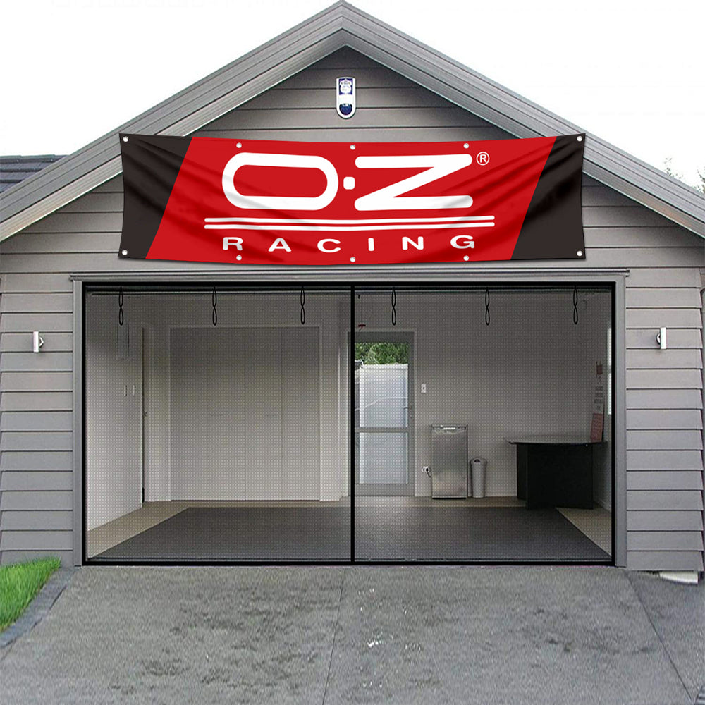 Fyon Car Motor Wheels Garage Shop Decor Banner Works for OZ Racing Flag 2x8 Feet