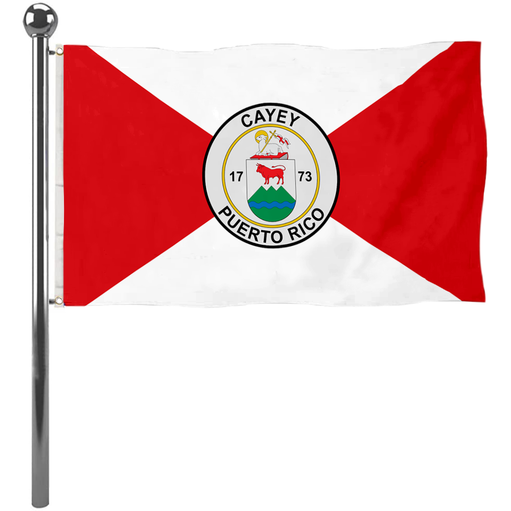 Fyon Cayey, Puerto Rico flag banner