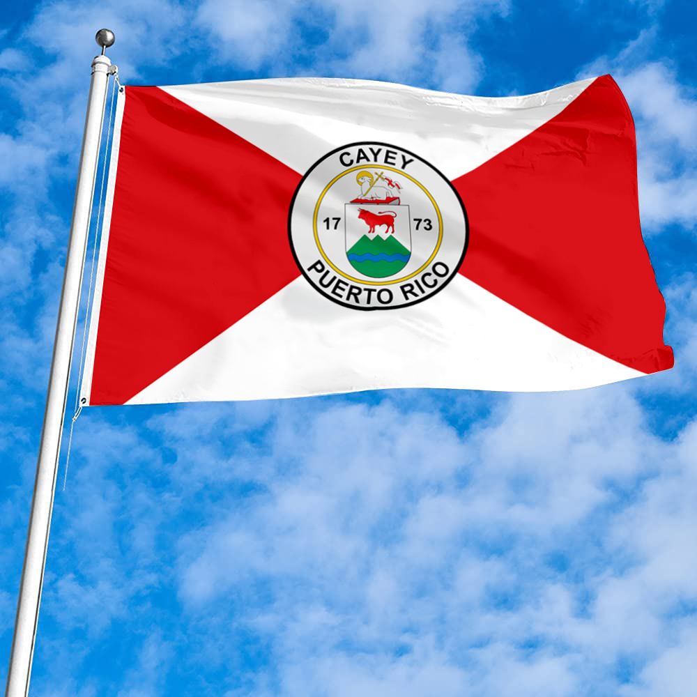 Fyon Cayey, Puerto Rico flag banner
