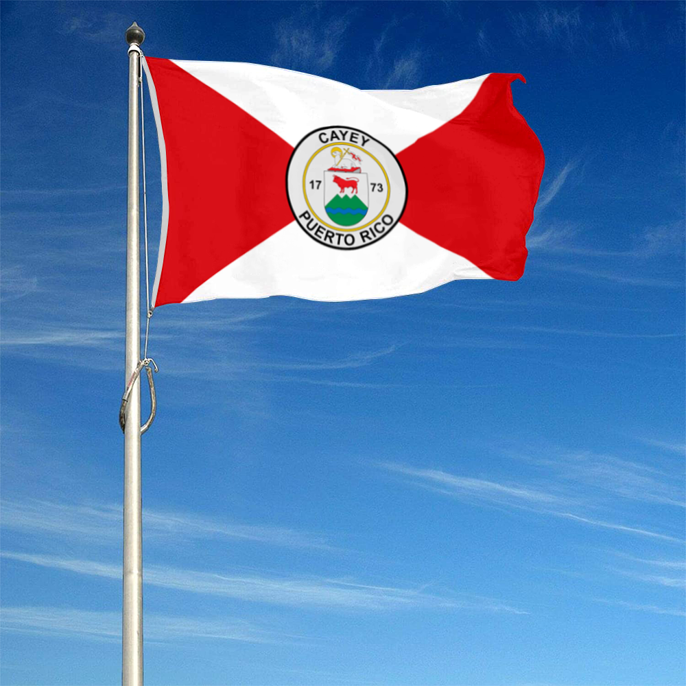 Fyon Cayey, Puerto Rico flag banner