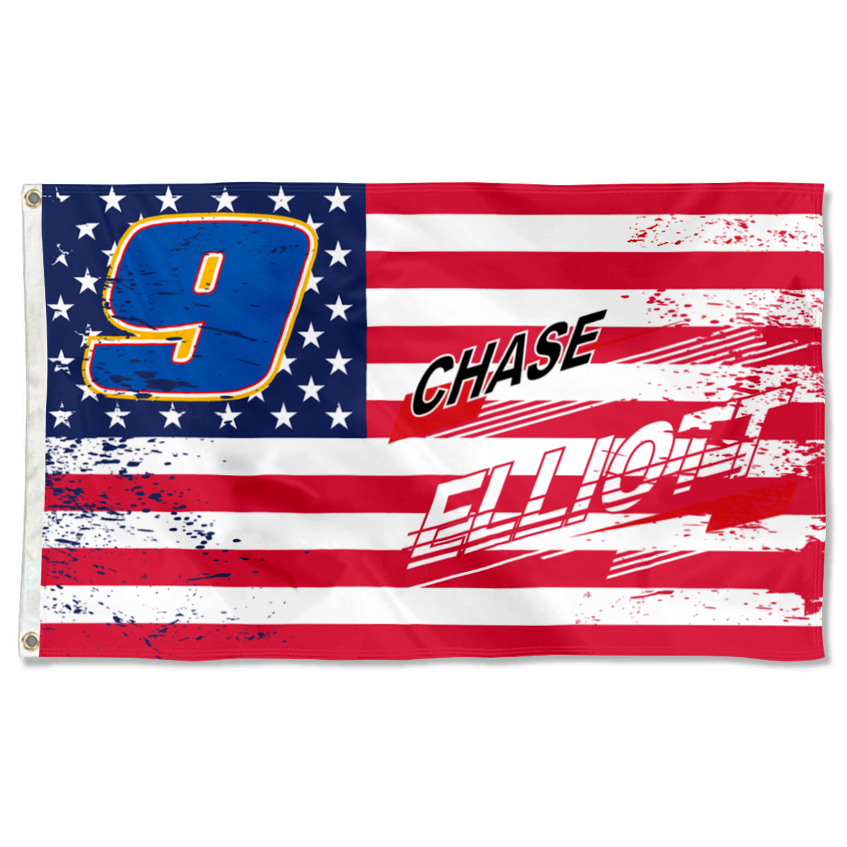 Fyon Chase Elliott #9 Stars and Stripes Flag Banner