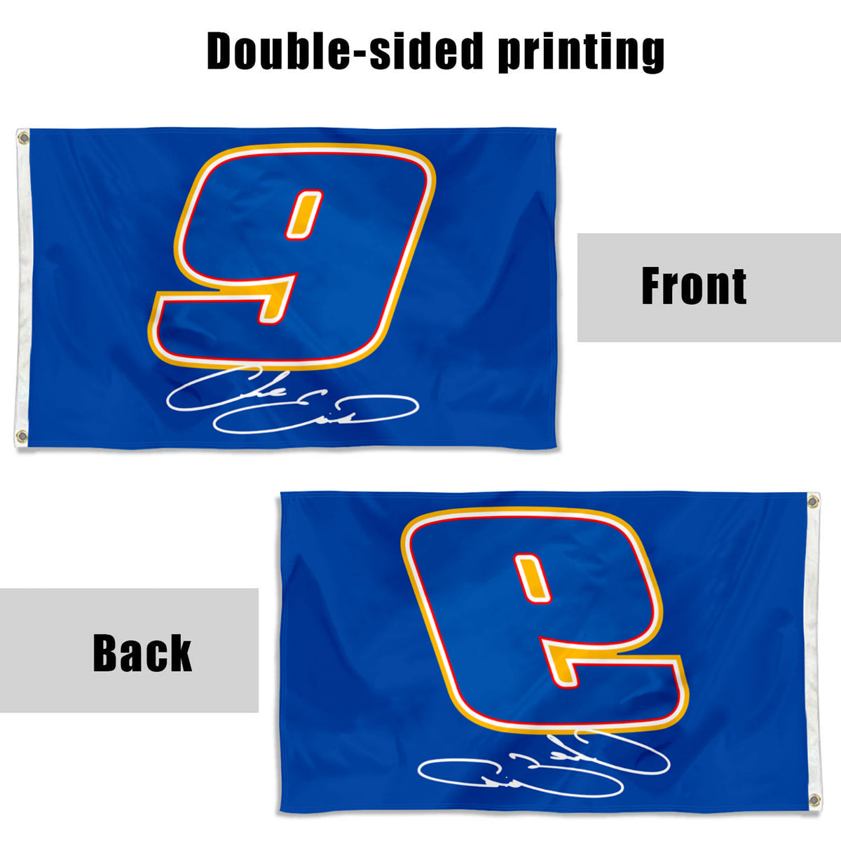 Fyon Chase Elliott #9 Flag Banner