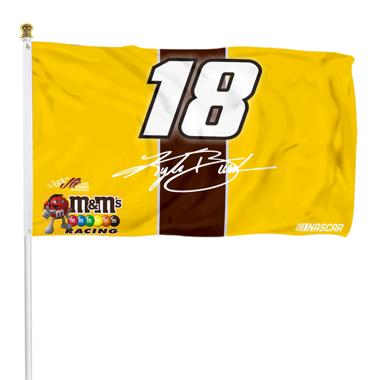 Fyon Checked Kyle Busch #18 Flag Banner