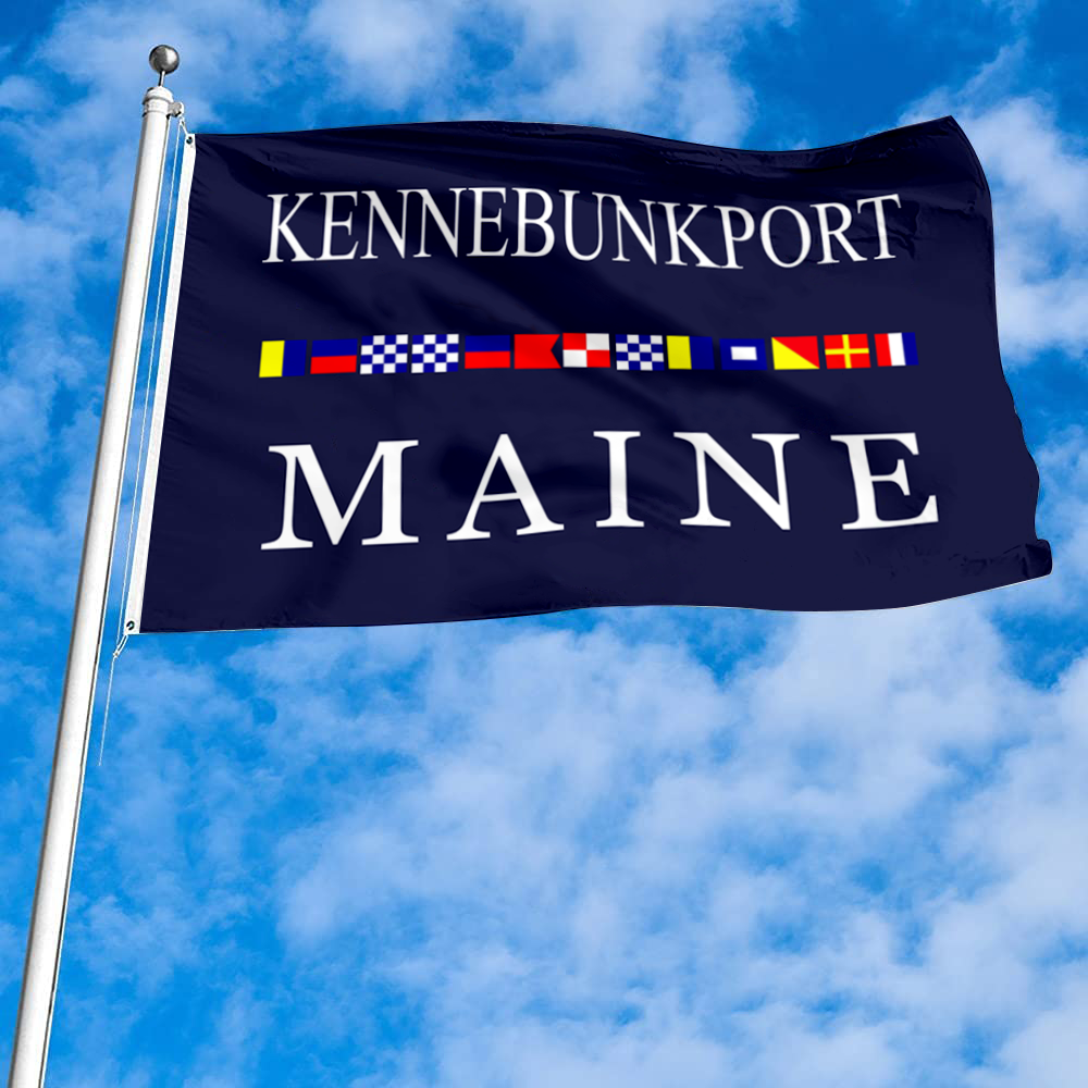 Fyon City of Kennebunkport, Maine flag Banner