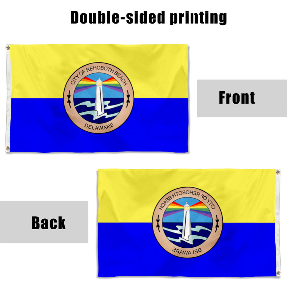 Fyon City of Rehoboth Beach Delaware Flag Banner
