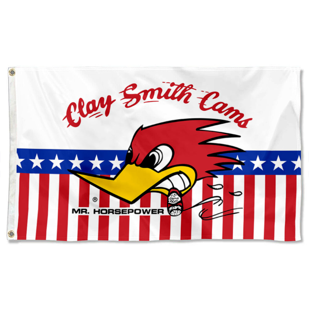 Fyon Clay smith cams flag Mr.horsepower woody woodpecker hot rod Flag Banner