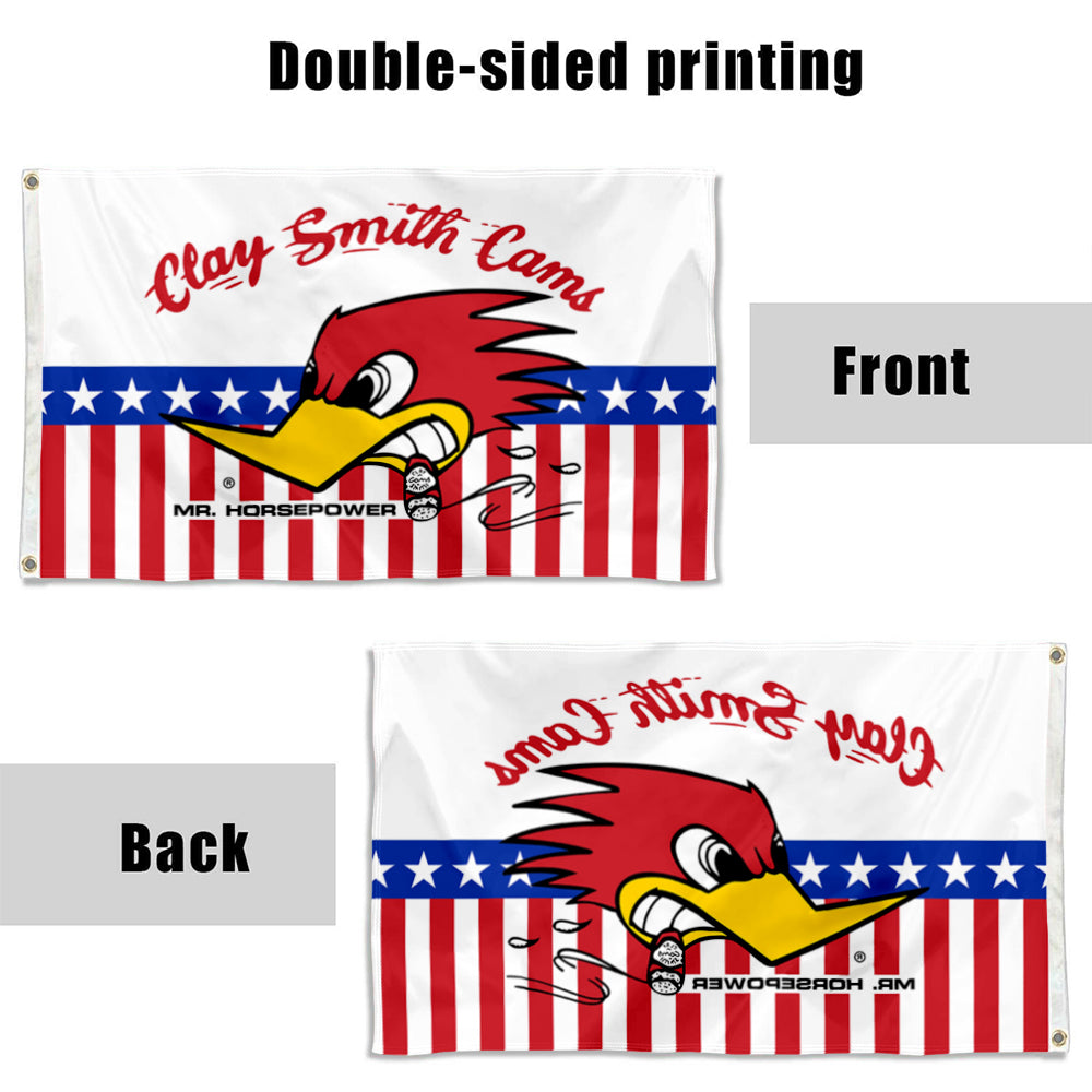 Fyon Clay smith cams flag Mr.horsepower woody woodpecker hot rod Flag Banner