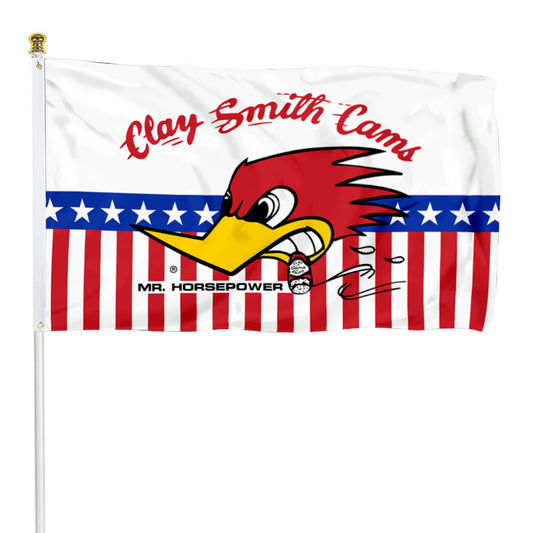 Fyon Clay smith cams flag Mr.horsepower woody woodpecker hot rod Flag Banner