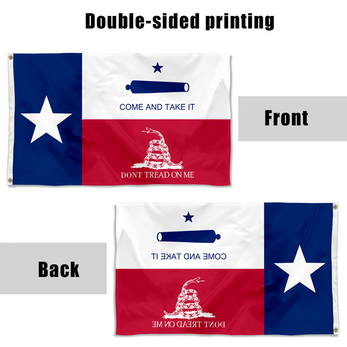 Fyon Come And Take It Don't Treadon me Flag Banner