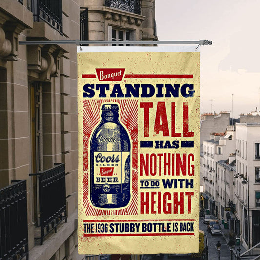 Fyon Coors Banquet Beer Flag Stubby Bottle Ad Flag Banner