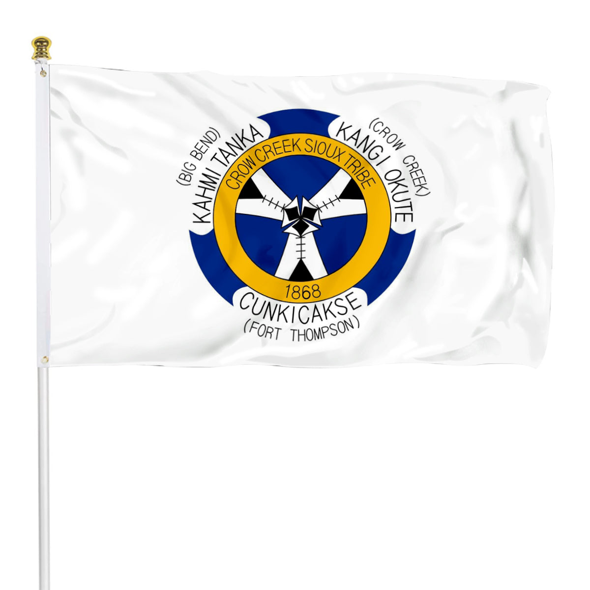 Fyon Crow Creek flag Sioux Tribe, South Dakota, USA Flag Banner