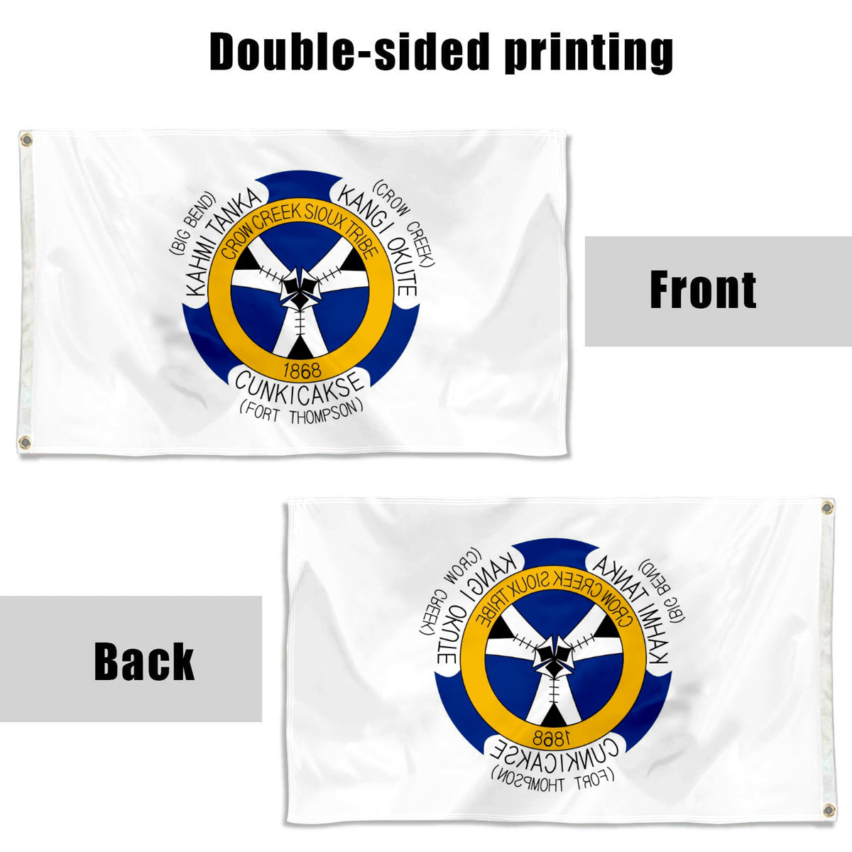Fyon Crow Creek flag Sioux Tribe, South Dakota, USA Flag Banner