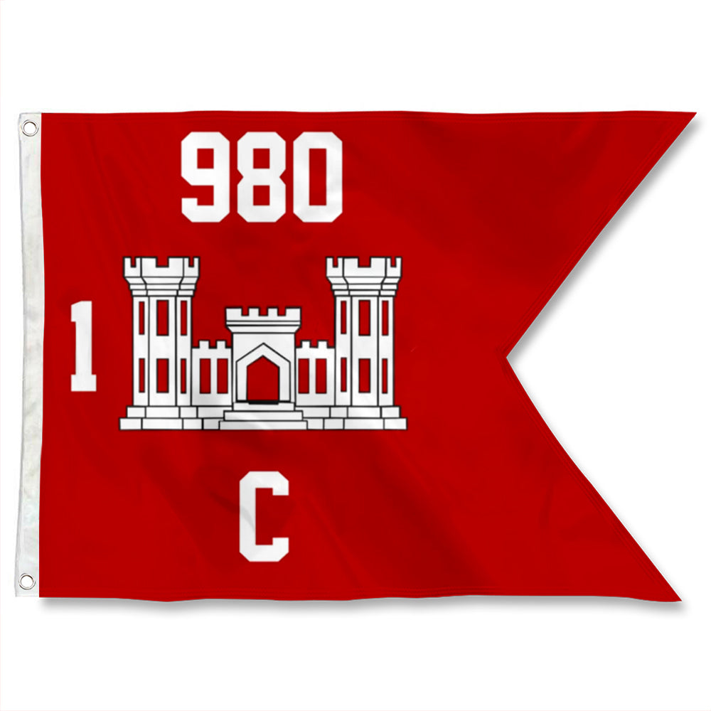 Fyon Custom Engineer Guidon US Army Sapper Flag Banner