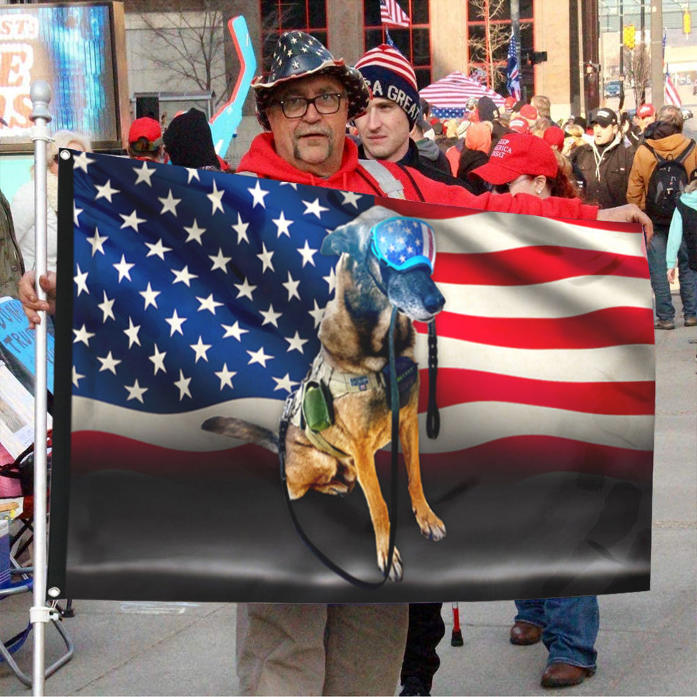 Fyon Custom Warrior Dog Flag 41408 Indoor and outdoor banner