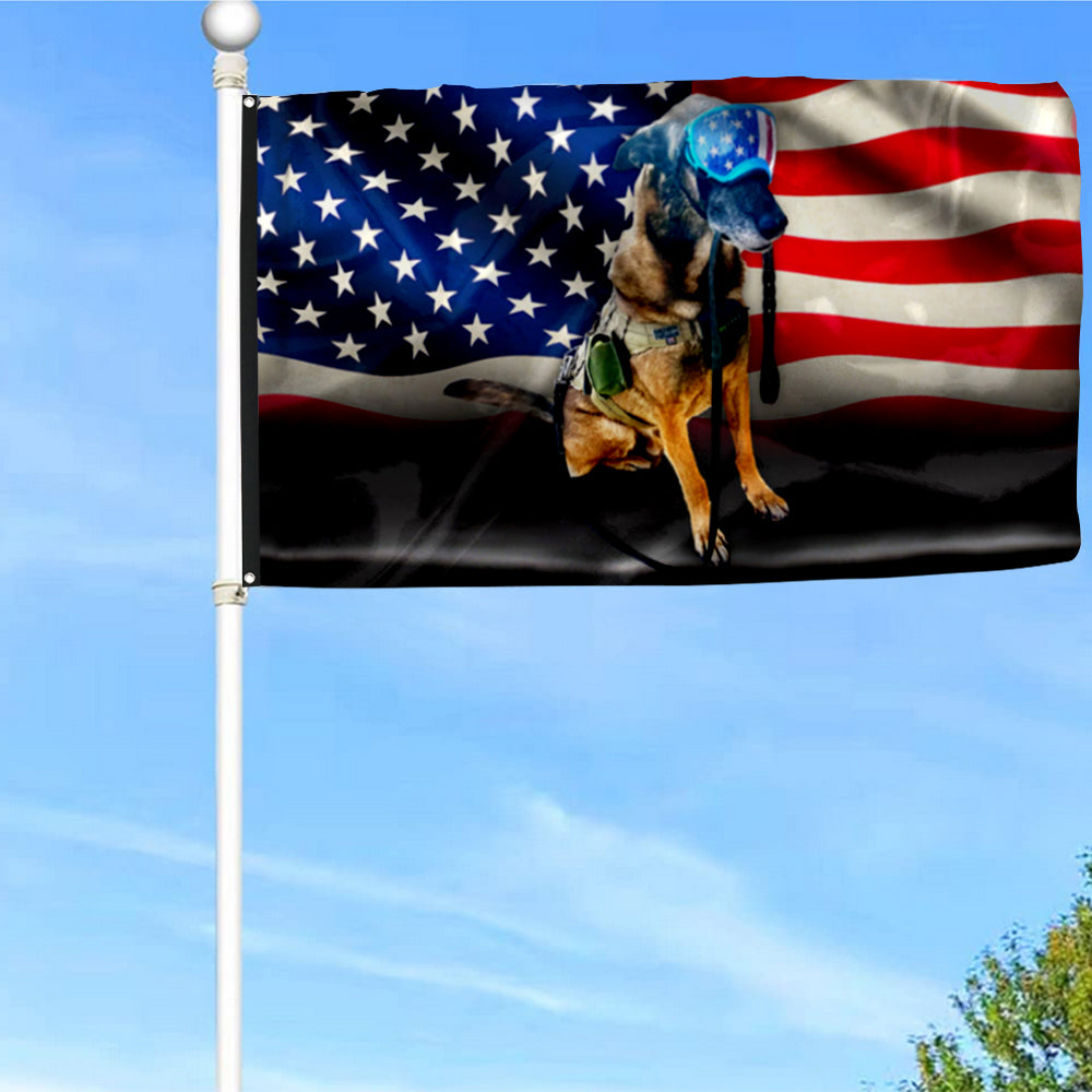 Fyon Custom Warrior Dog Flag 41408 Indoor and outdoor banner