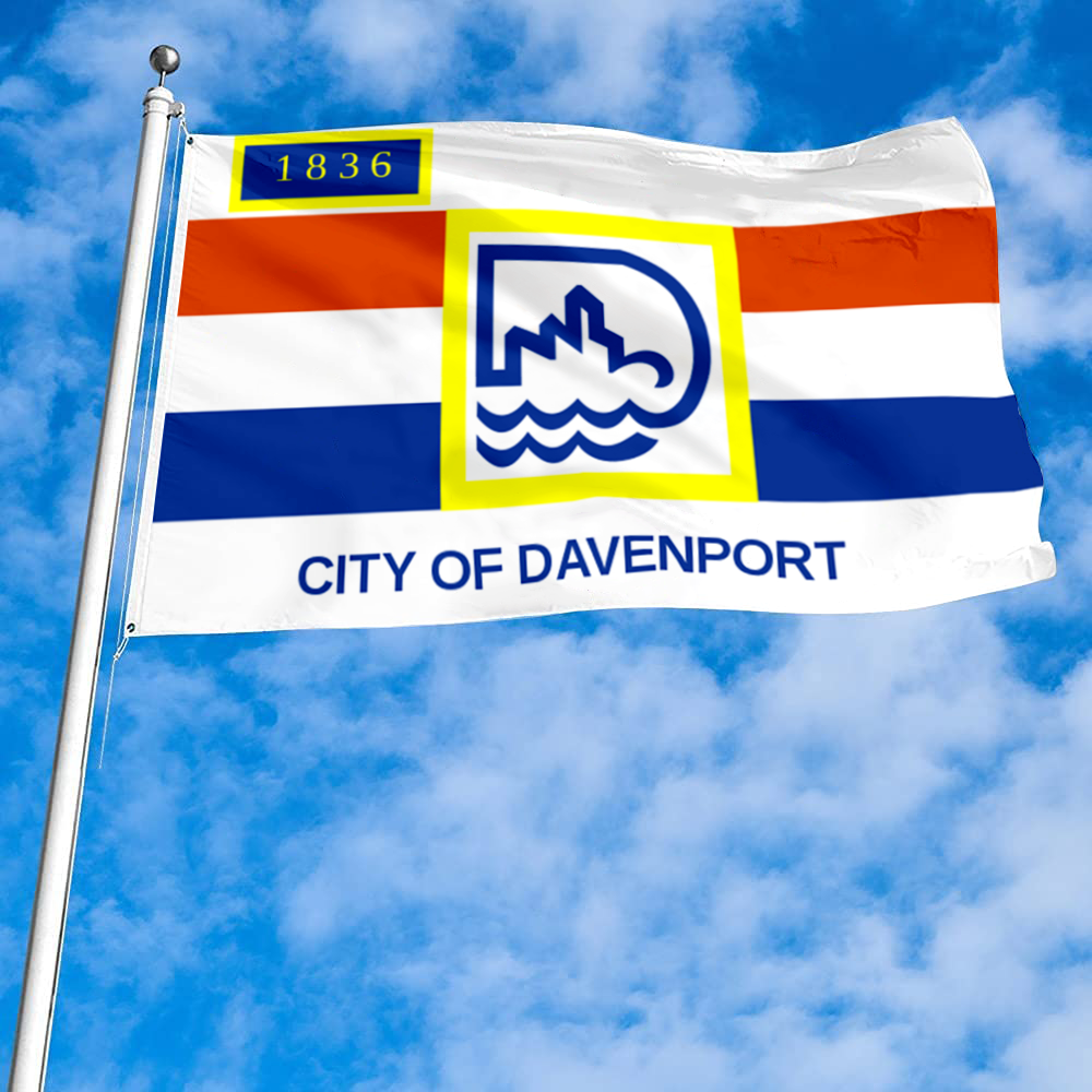 Fyon Davenport, Iowa flag Banner