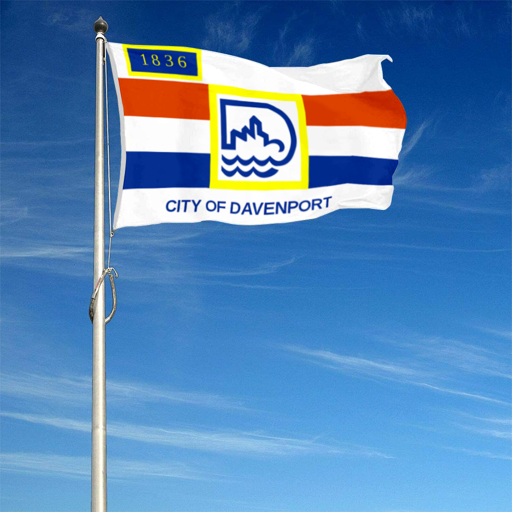 Fyon Davenport, Iowa flag Banner