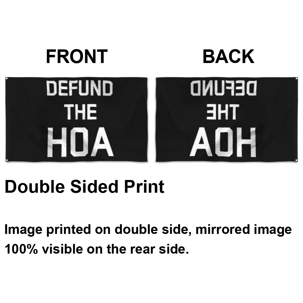 Fyon Defund The HOA Flag Indoor and Outdoor Banner