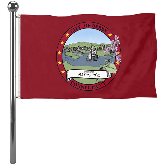 Fyon Derby, Connecticut flag Banner