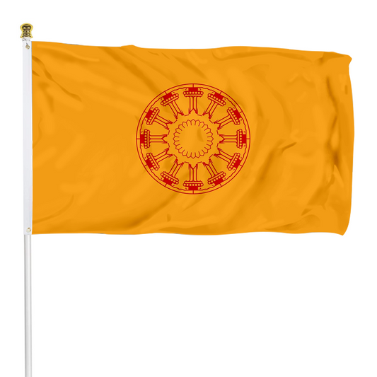 Fyon Dharmacakra Flag of Buddhist in Thailand Indoor and outdoor banner