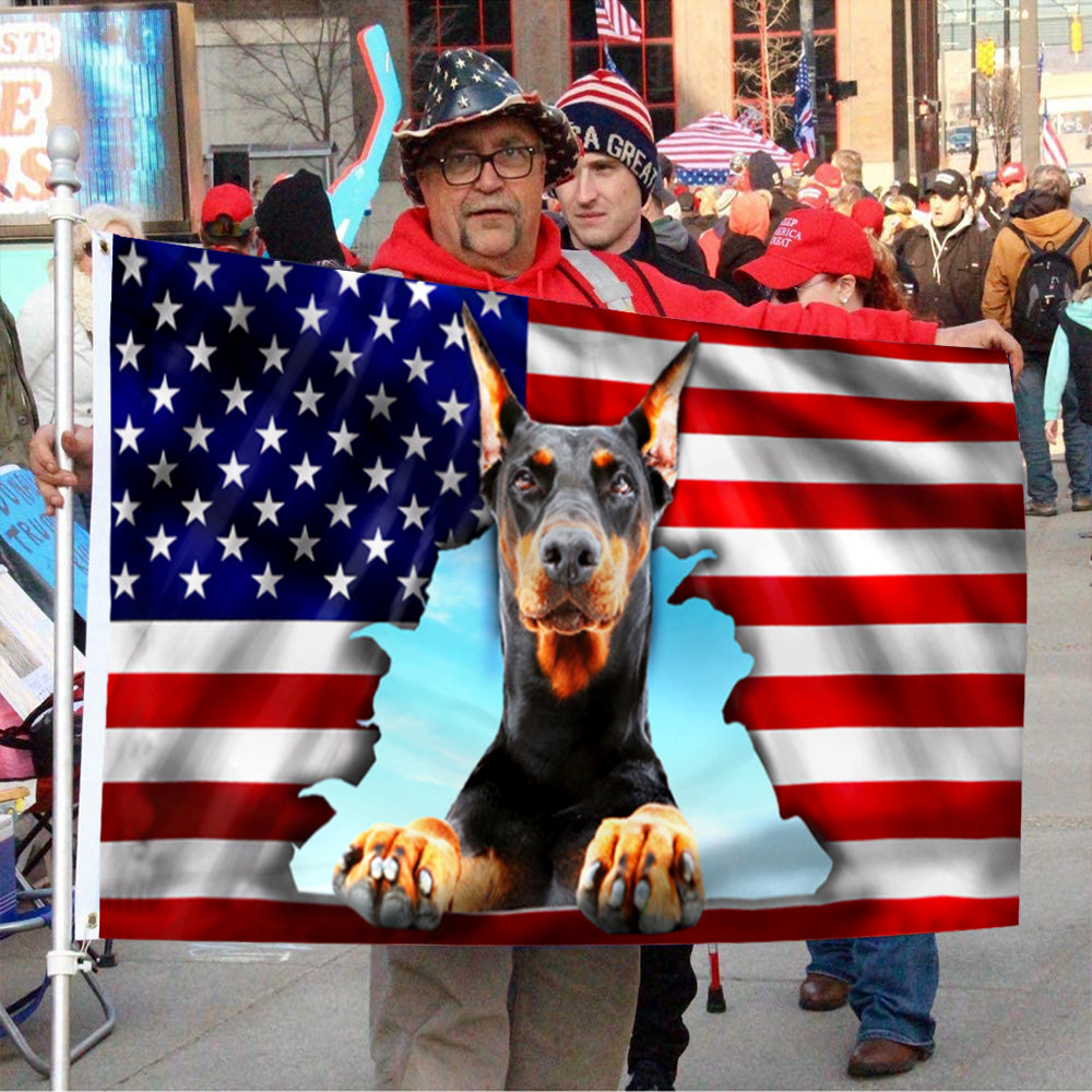Fyon Dobermann Dog Flag 41412 Indoor and outdoor banner
