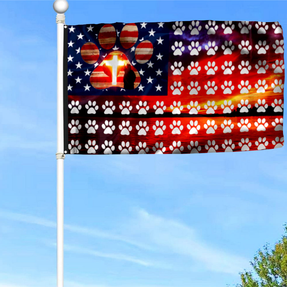 Fyon Dog Paws Flag 41414 Indoor and outdoor banner