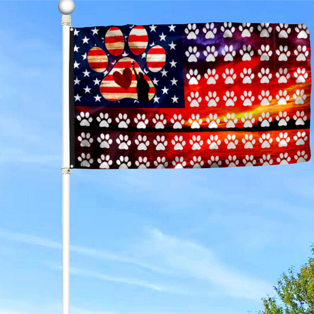 Fyon Dog Paws Flag 41415 Indoor and outdoor banner