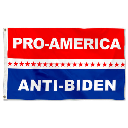Fyon Donald Trump Biden Flag 2024 Pro-America Anti Flag Indoor and Outdoor Banner