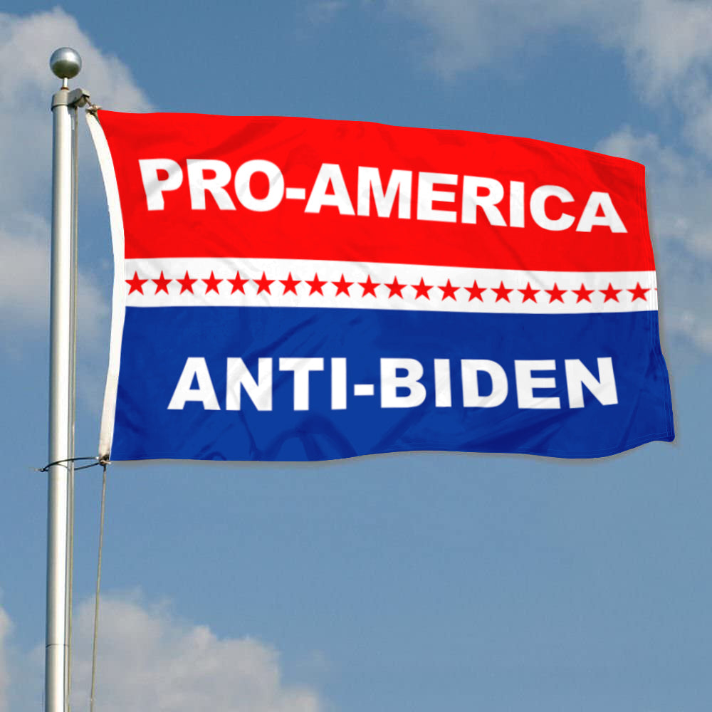 Fyon Donald Trump Biden Flag 2024 Pro-America Anti Flag Indoor and Outdoor Banner