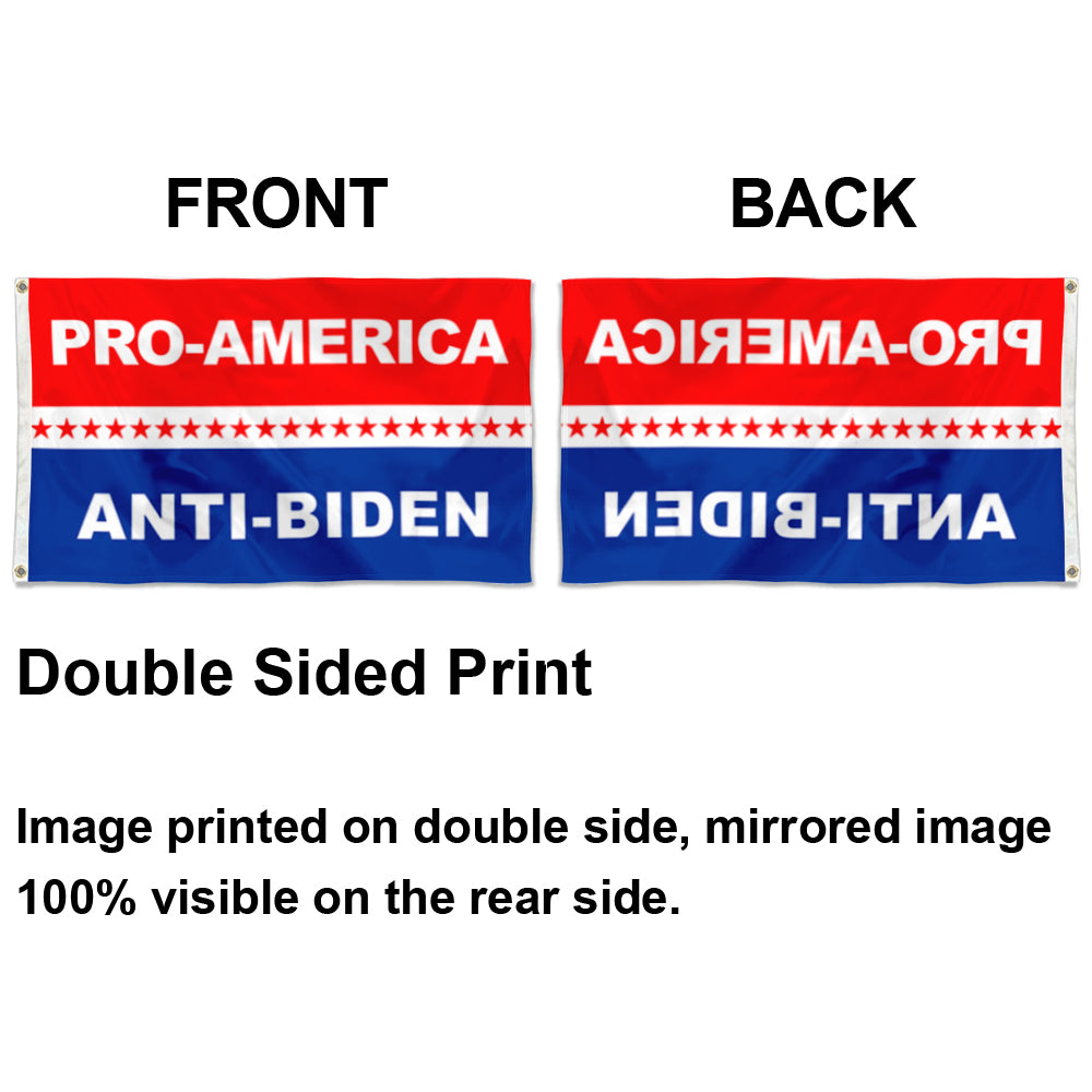 Fyon Donald Trump Biden Flag 2024 Pro-America Anti Flag Indoor and Outdoor Banner