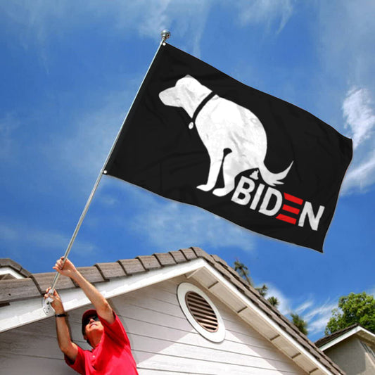Fyon Donald Trump Biden Flag Dog Indoor and Outdoor Banner