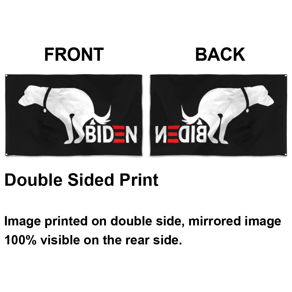 Fyon Donald Trump Biden Flag Dog Indoor and Outdoor Banner