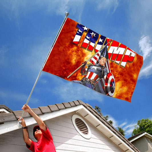 Fyon Donald Trump CAPTAIN AMERICA Flag Banner