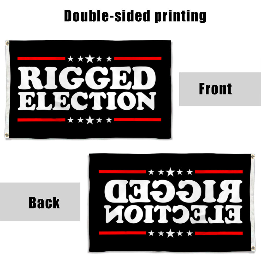 Fyon Donald Trump Flag 2024 Don Jr Fix Rigged Election USA Flag Banner