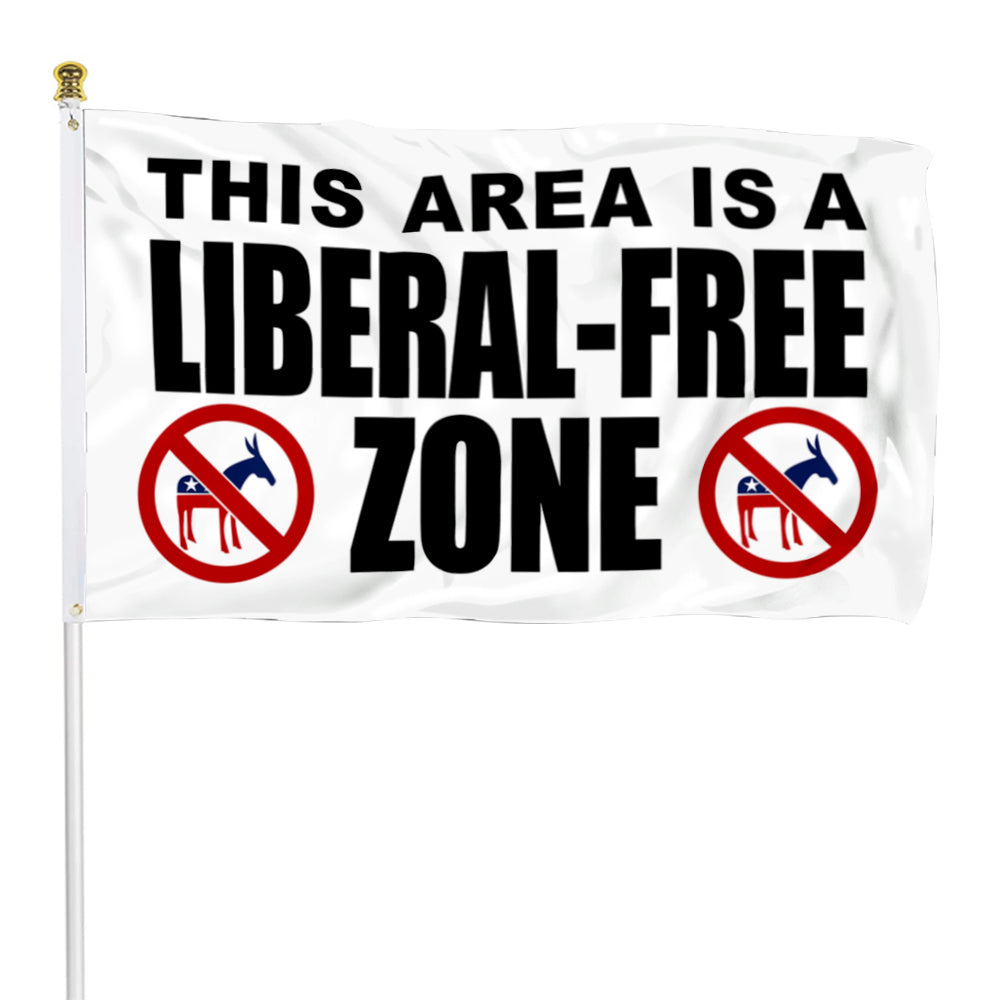 Fyon Donald Trump Flag Liberal Free Zone Navy USA Flag Banner