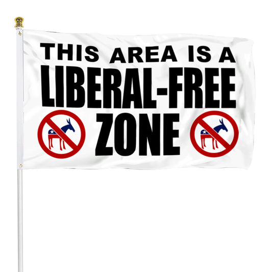 Fyon Donald Trump Flag Liberal Free Zone Navy USA Flag Banner