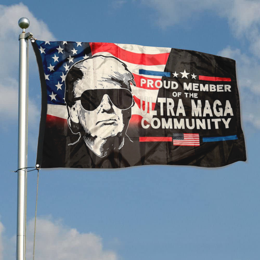Fyon Donald Trump Flag Proud Ultra Maga Indoor and Outdoor Banner