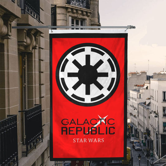 Fyon Star Wars Empire First Order Logo Galactic Republic flag Red Indoor and outdoor banner 32611