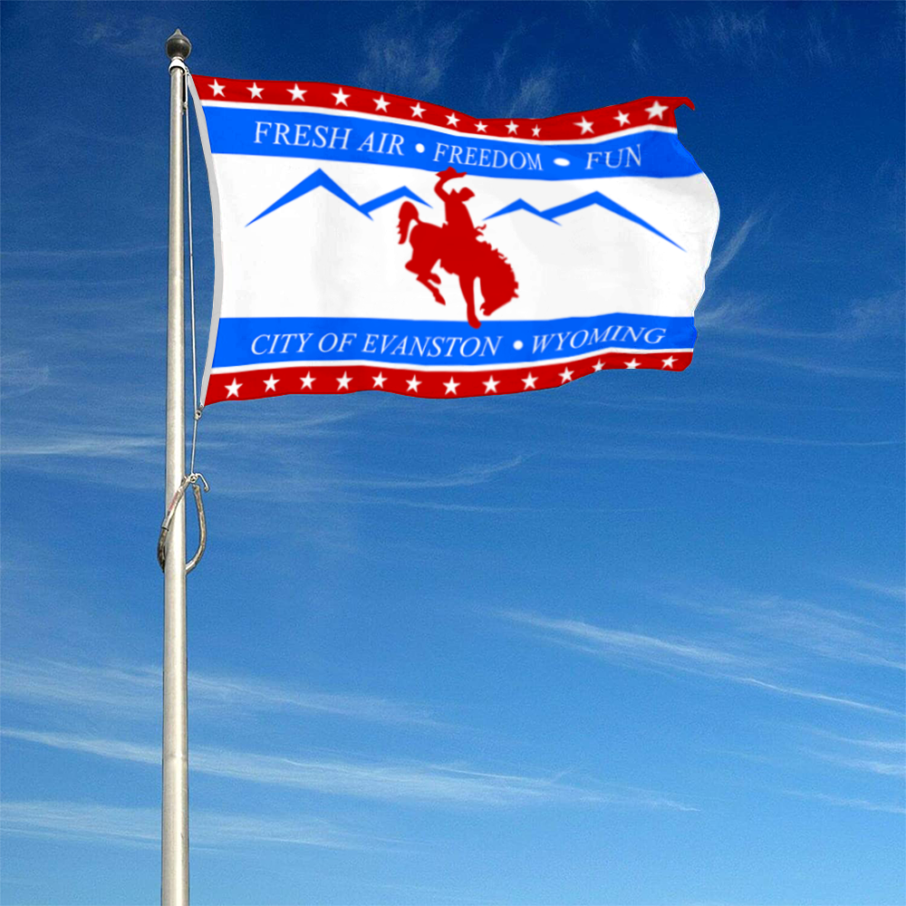 Fyon Evanston, Wyoming flag Banner