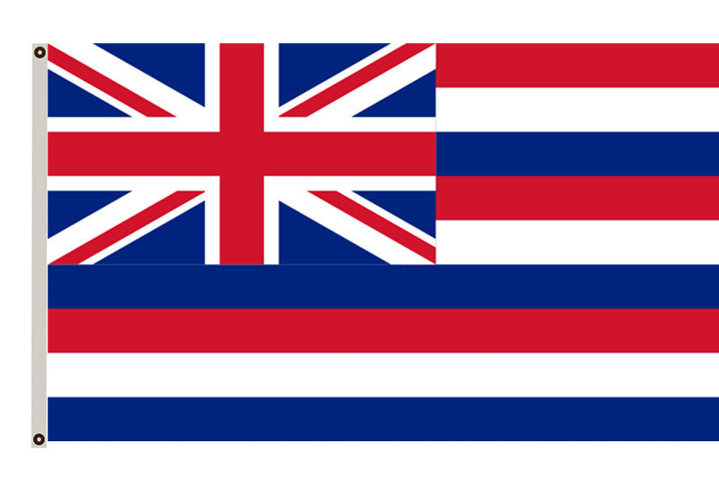 The State of Hawaii Flag 1816–1843 Early version of the present banner