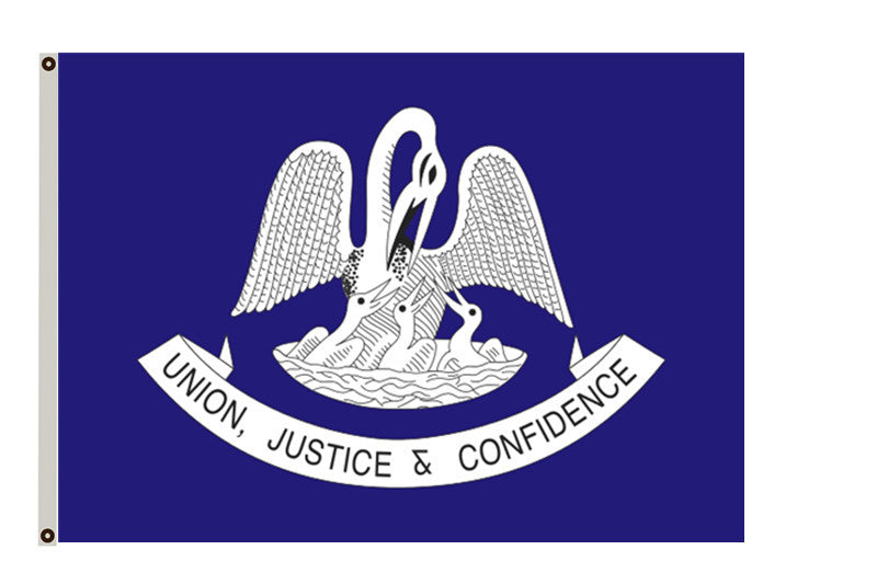 The State of Louisiana Flag Pelican flag of 1861, used concurrently with 1912 banner