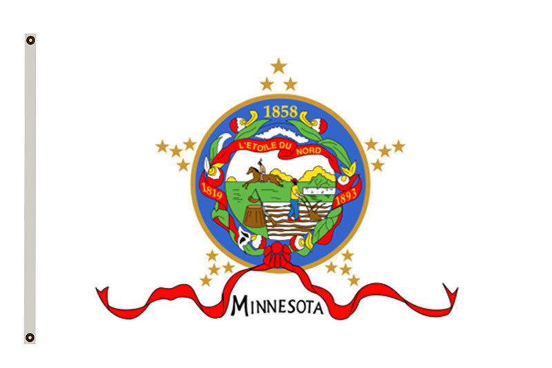 The State of Minnesota Flag (obverse) from 1893 to 1957 banner
