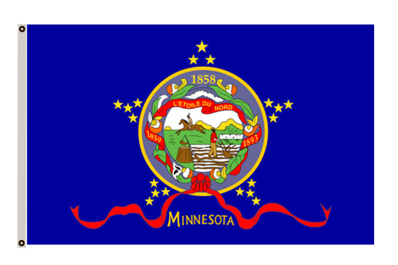 The State of Minnesota Flag (reverse) from 1893 to 1957 banner