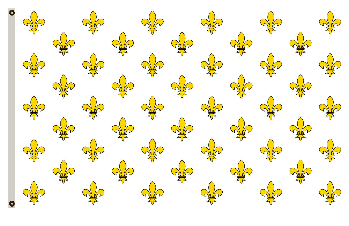 National flags over Texas Flag 1685–1689 banner