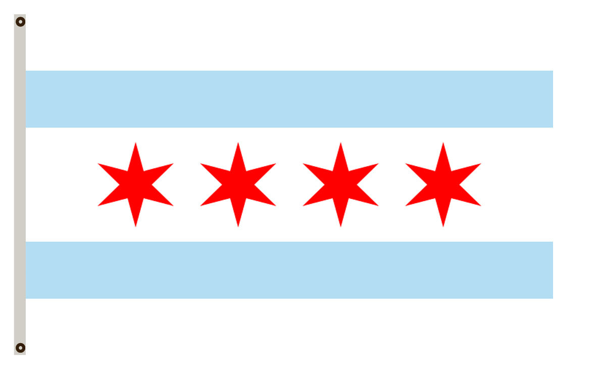 Fyon Illinois banner City of Chicago Flag