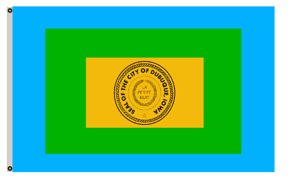 Fyon Iowa banner City of Dubuque Flag