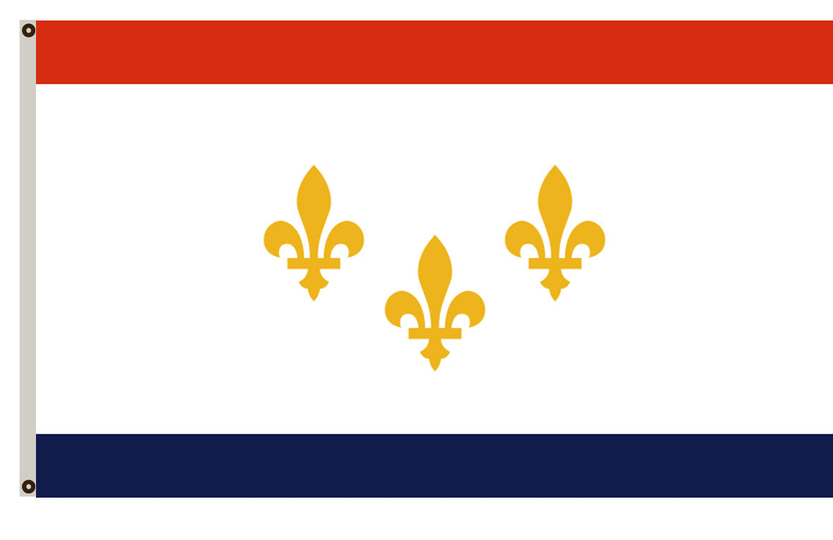 Fyon Louisiana banner city of New Orleans Flag