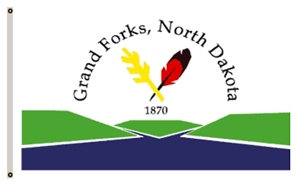 Fyon North Dakota banner City of Grand Forks Flag