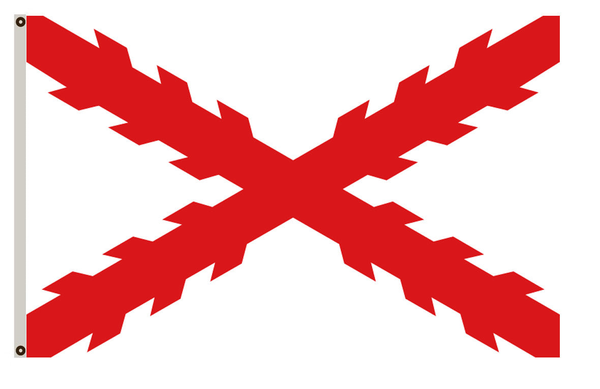 Former war banner Cross of Burgundy Flag, Spain (1506–1843) flag